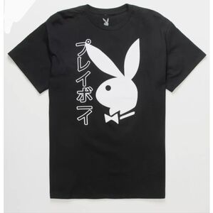 Playboy kanji graphic shirt black size S/M
